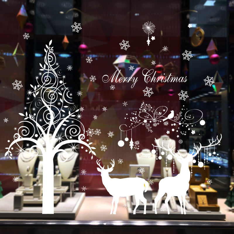 Adesivo murale Babbo Natale e albero