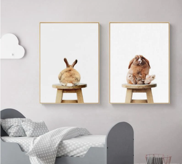 Quadro coniglio seduto