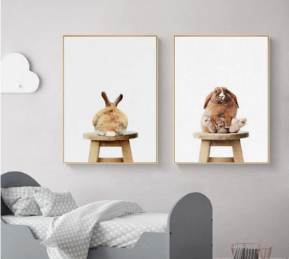 Quadro coniglio seduto