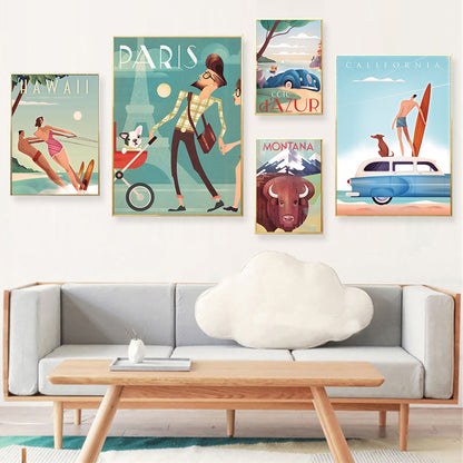 Quadro città retrò