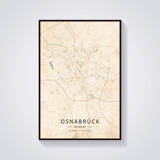 Quadro su tela Tre mappe città tedesche cartografia vintage