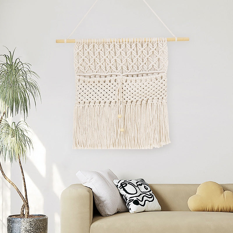 Arazzo bohemien cotone e corda