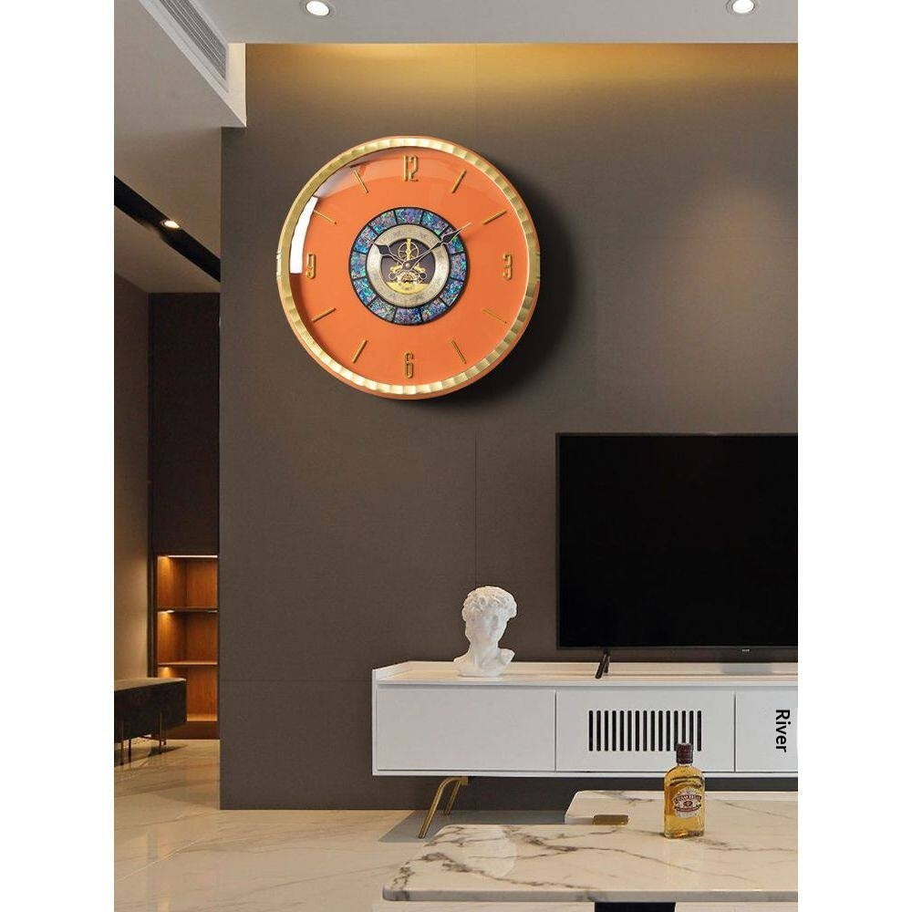 Orologio da parete Art déco arancione