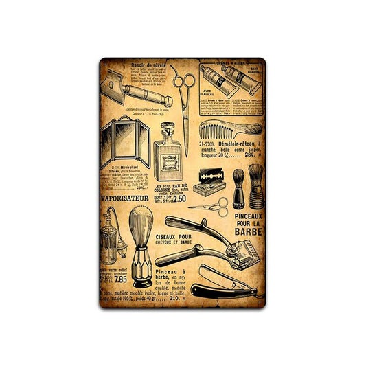 Poster Negozio di parrucchiere retro