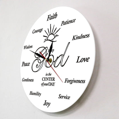 Orologio da parete Sole e scritte spirituali