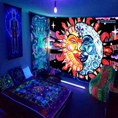 Tappezzeria fluorescente teschio