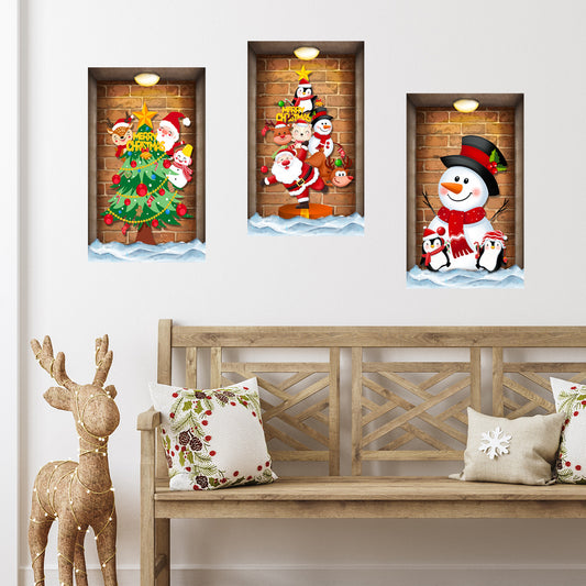 Adesivo murale Finestre natalizie con scene multiple