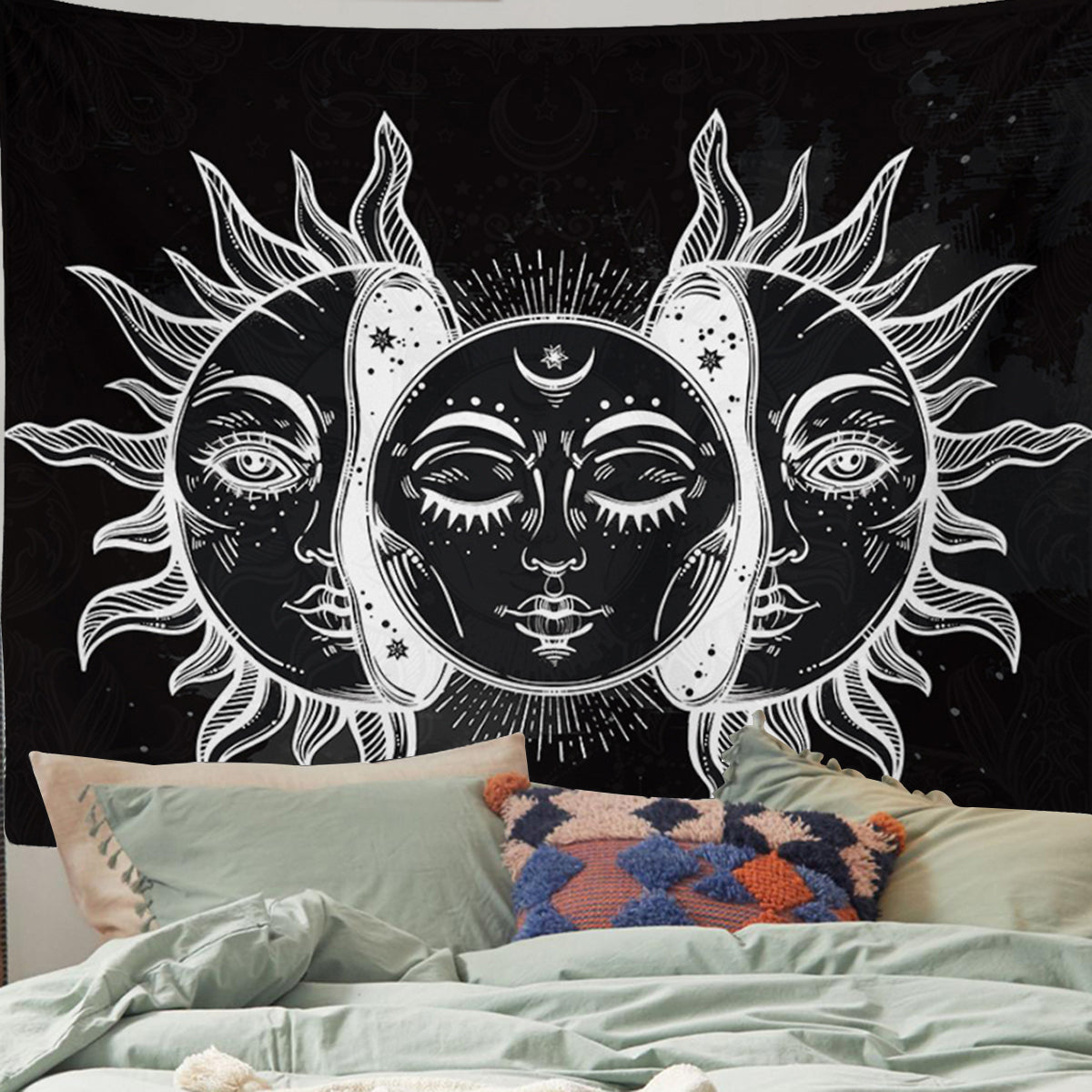 Arazzo luna e sole