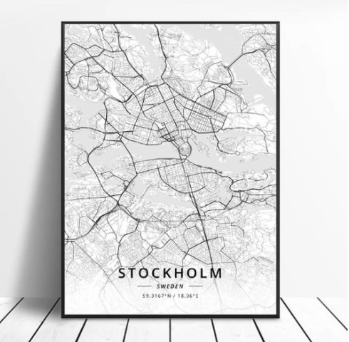 Quadro Mappa Città