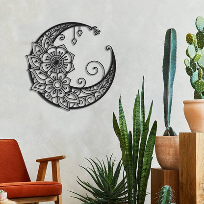 Decorazione fiore e luna