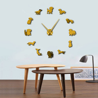 Orologio da parete Silhouette dodici cani