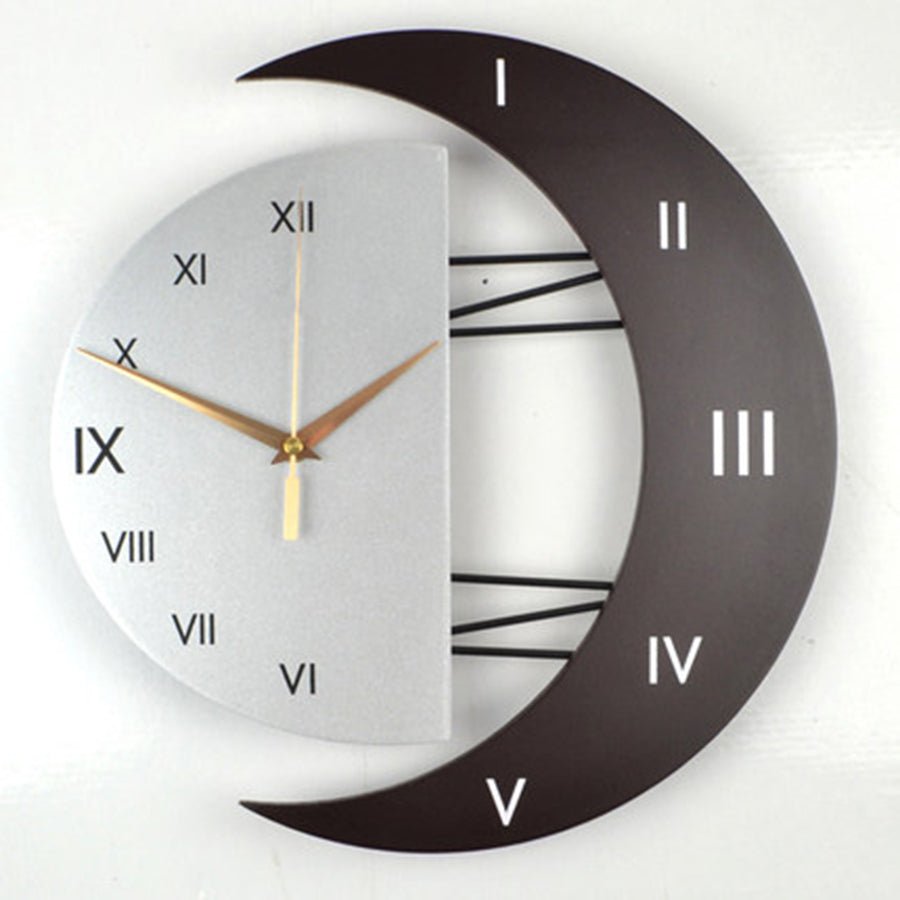 Orologio da parete Luna nera con stella