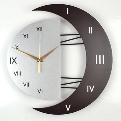 Orologio da parete Luna nera con stella