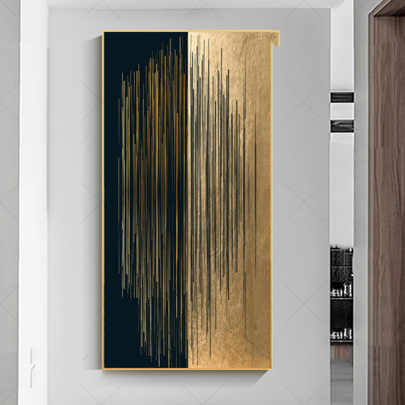 Quadro astratto linee oro