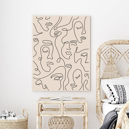 Quadro astratto volto minimalista