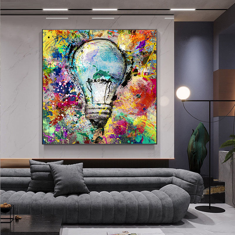 Quadro lampadina graffiti