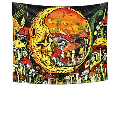 Arazzo Teschio Luna Funghi