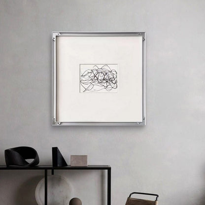 Quadro Linee Bianco Nero