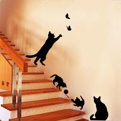 Sticker gatto farfalle