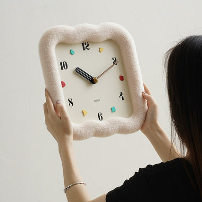 Orologio da parete Cornice tessuto naturale