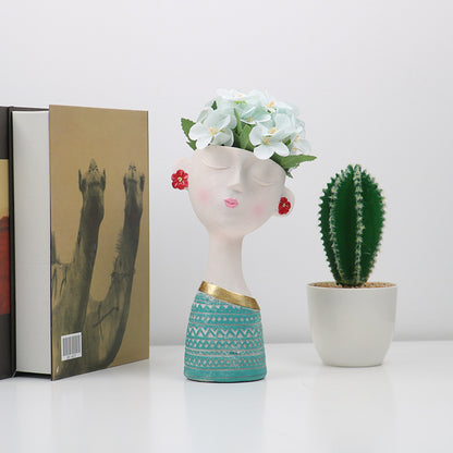 Vaso Decorativo Testa Ragazza