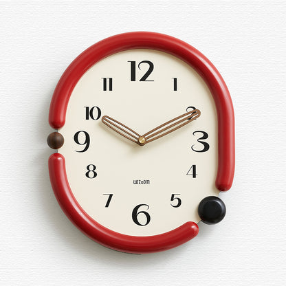 Orologio da parete Sagoma rossa con sfere