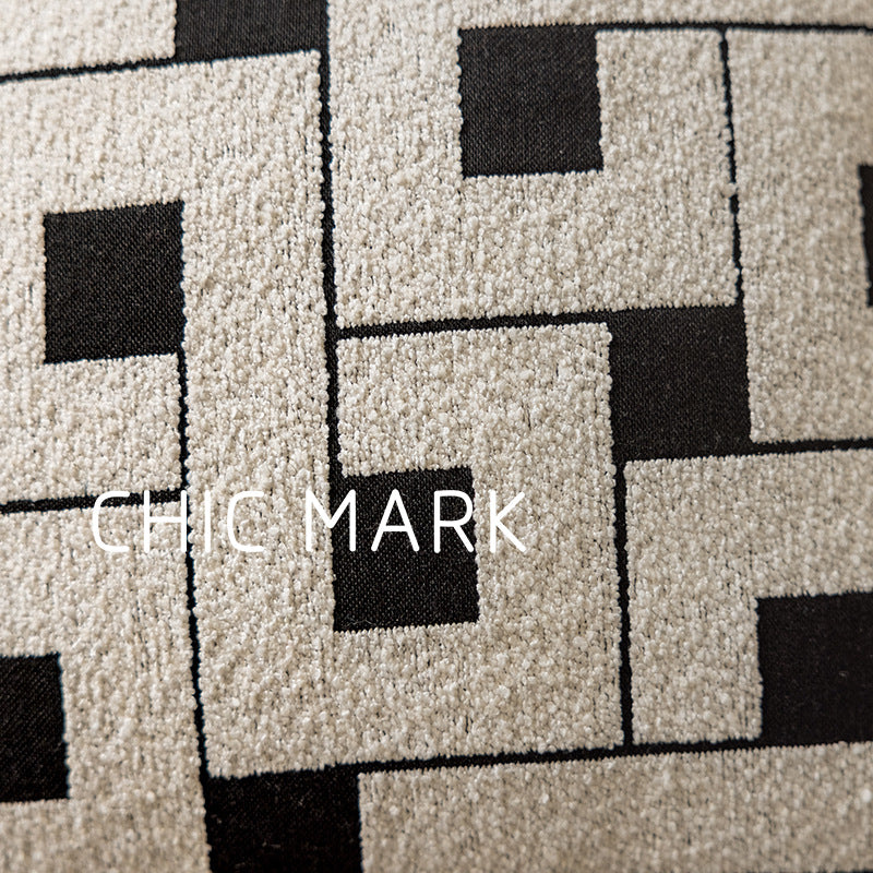 Federa jacquard bianco nero