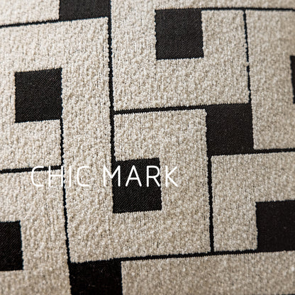 Federa jacquard bianco nero