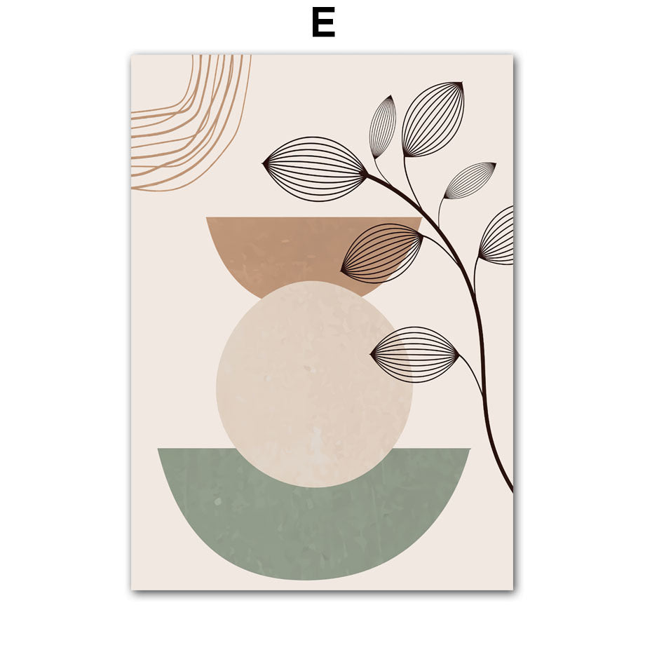 Quadro Foglie Geometriche