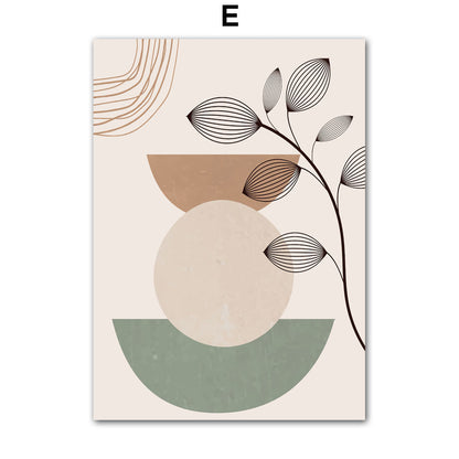 Quadro Foglie Geometriche