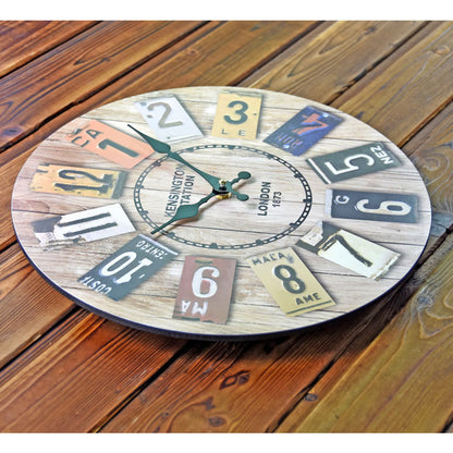 Orologio da parete Targhette vintage Londra