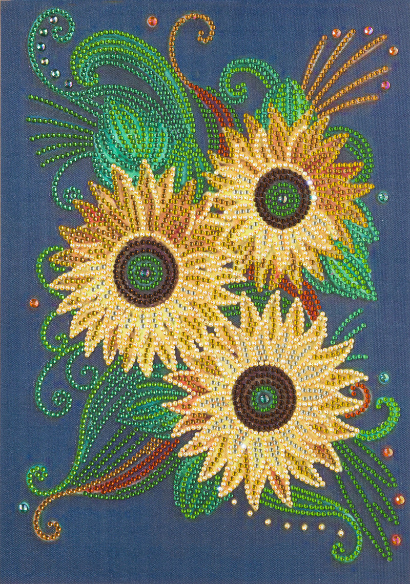 Quadro diamanti floreale