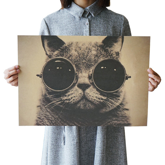 Poster Gatto con occhi