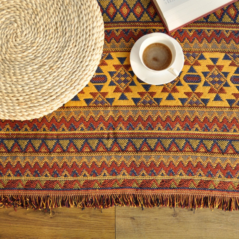 Coperta geometrica gialla