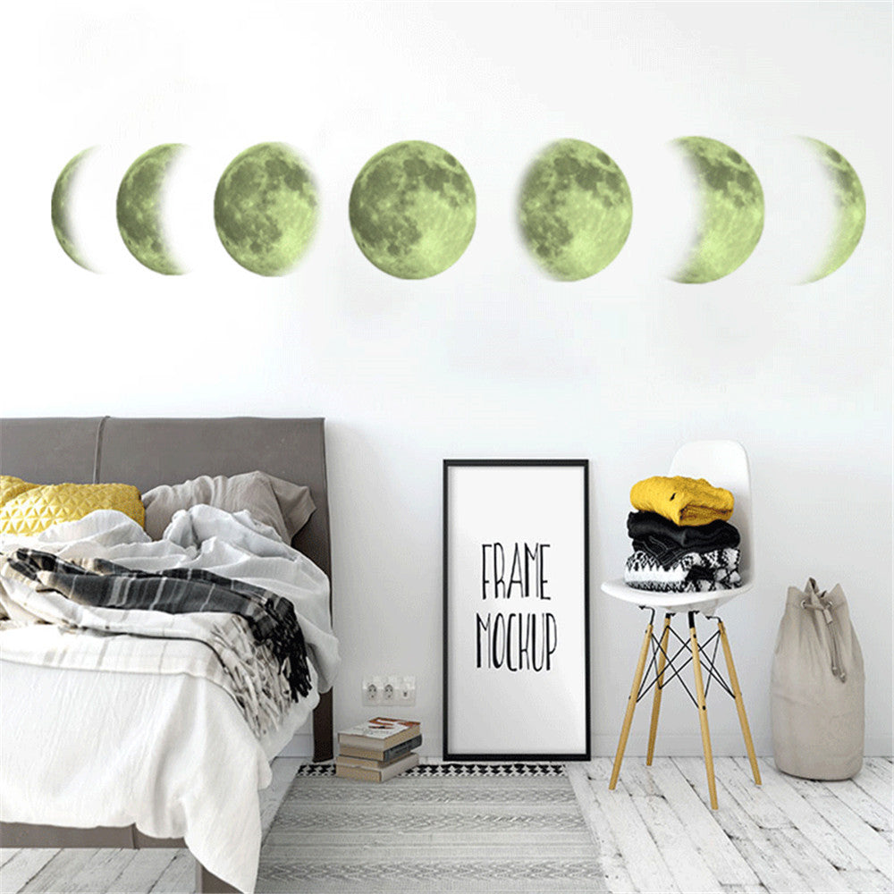 Adesivo murale Luna Fosforescente