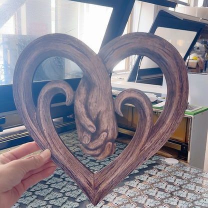 Decorazione cuori legno