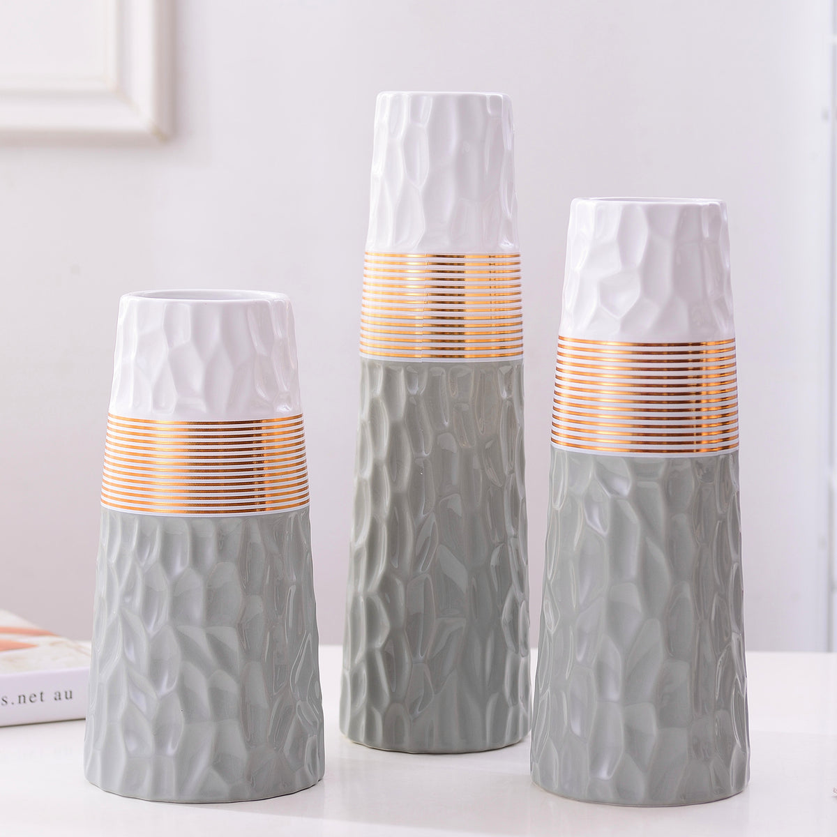 Vaso ceramica bicolore