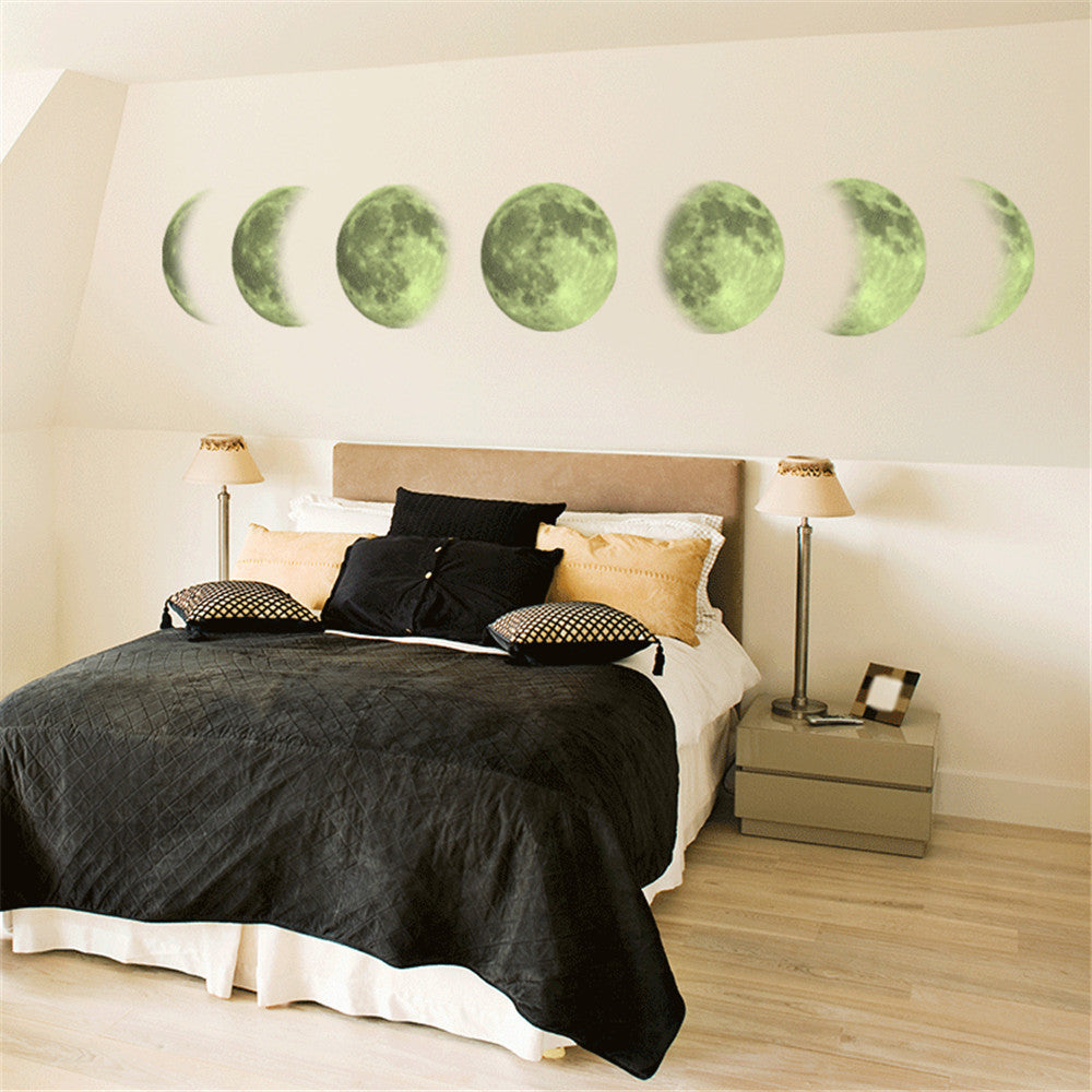 Adesivo murale Luna Fosforescente