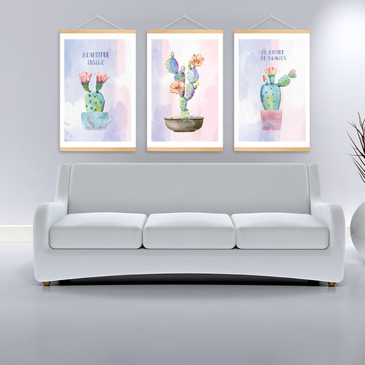 Quadro su tela Cactus ad acquerello
