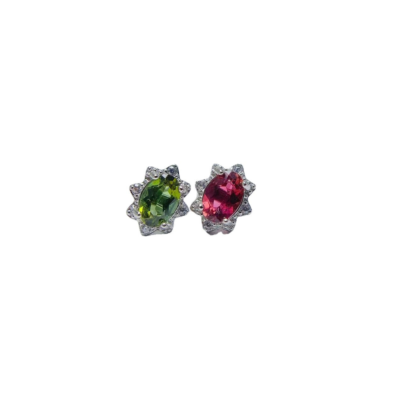 Orecchini tormalina argento