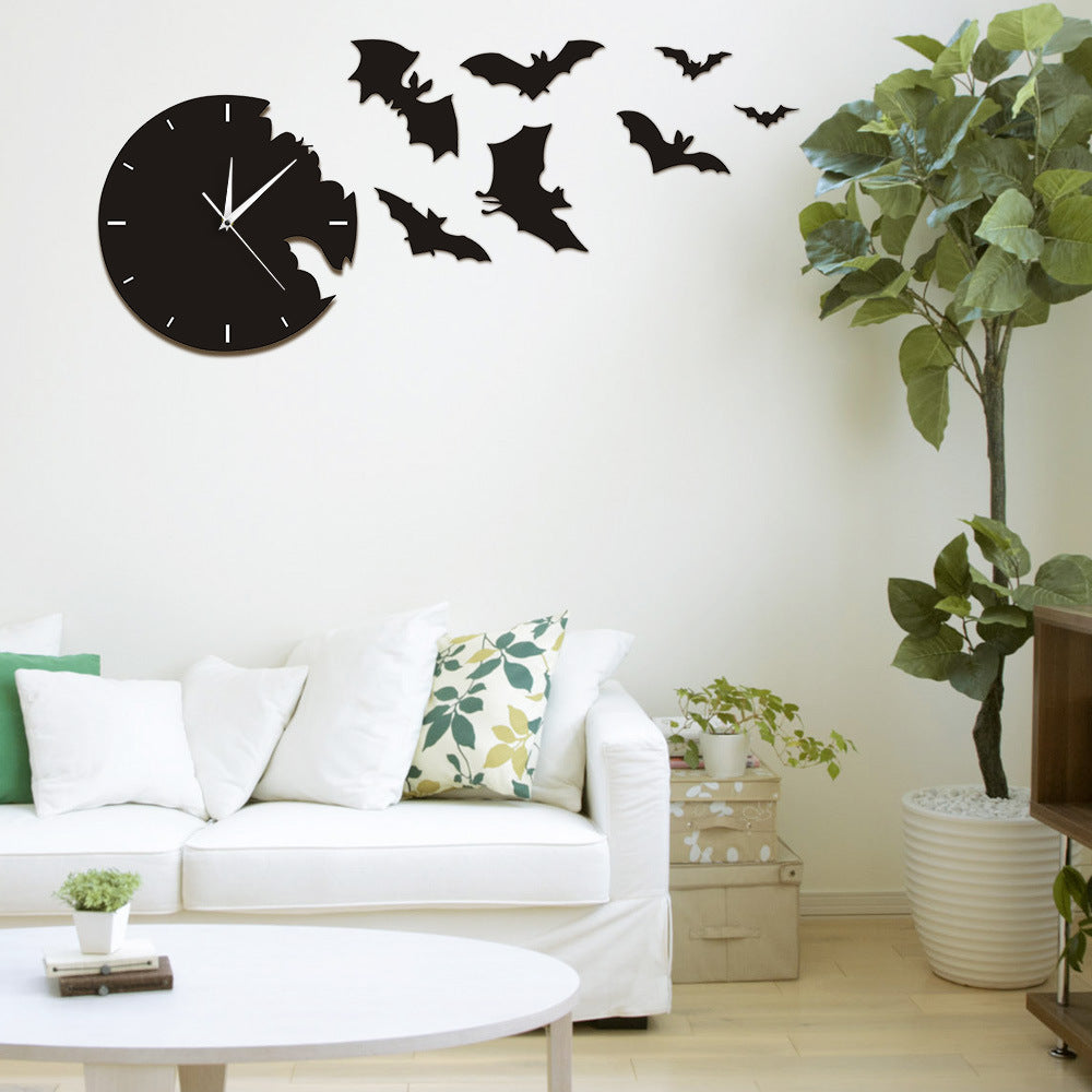 Orologio da parete Silhouette pipistrelli