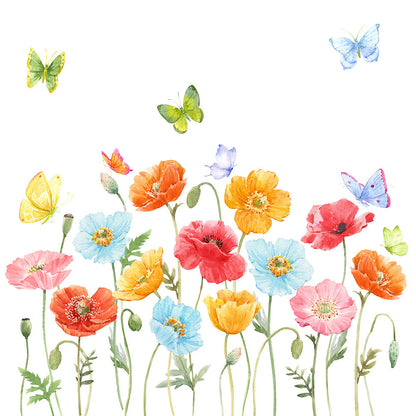 Adesivo murale farfalle e fiori