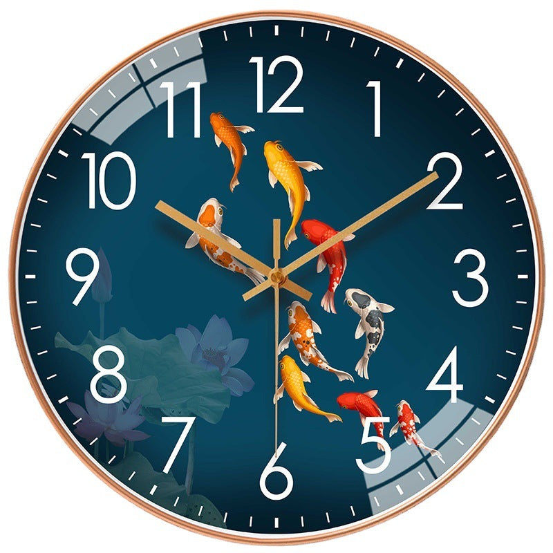 Orologio da parete Pesce koi dorato
