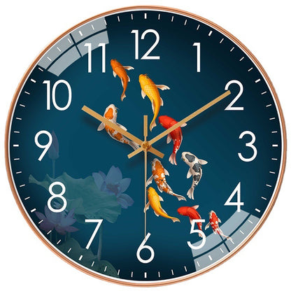 Orologio da parete Pesce koi dorato