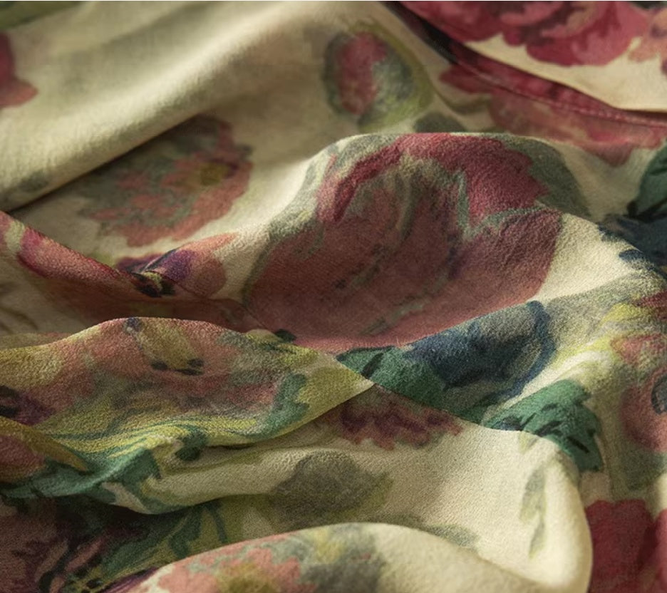 Camicia seta floreale