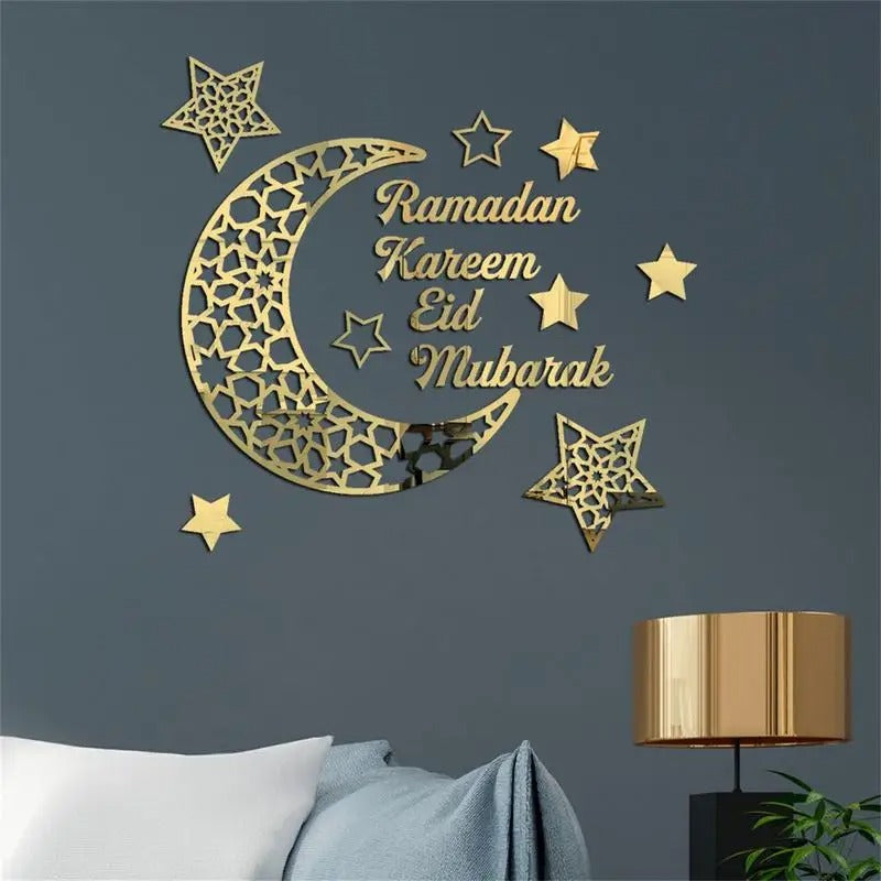 Specchio murale Luna e Stelle