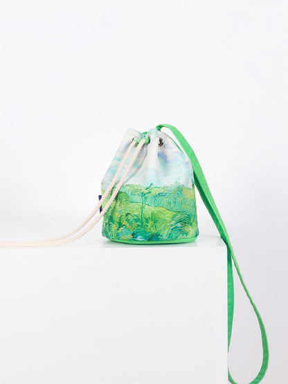 Borsa tela campo grano vintage