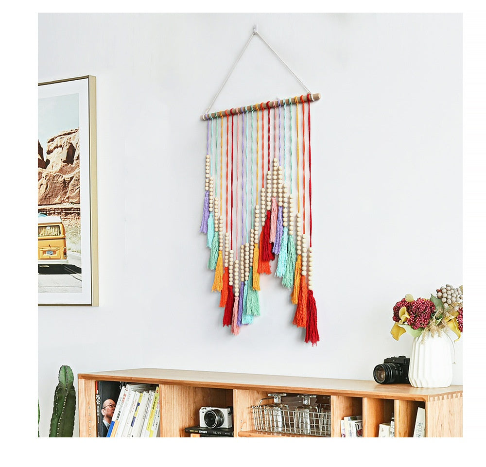 Arazzo Multicolore con Nappe
