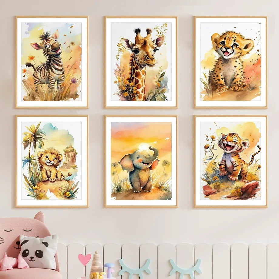 Quadro animali per cameretta