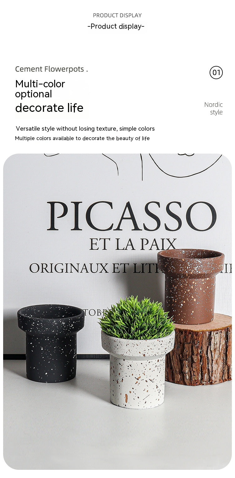 Vaso cemento nordico
